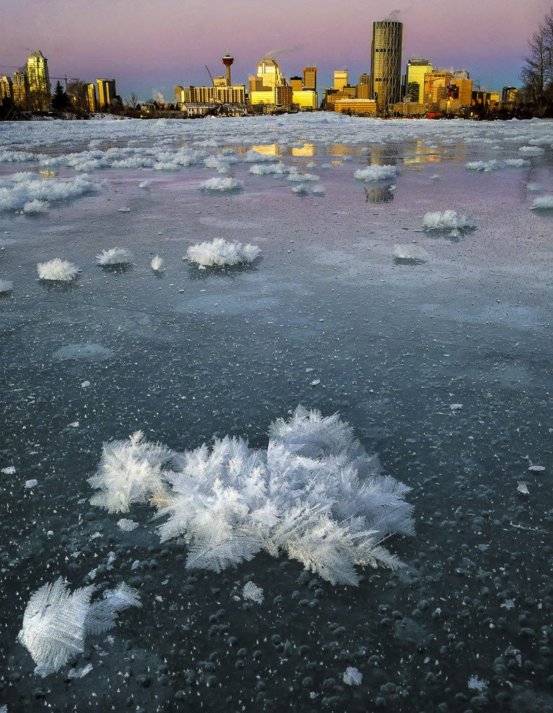 2014-Mar-2-Calgary ice crystals by Tony Wong
